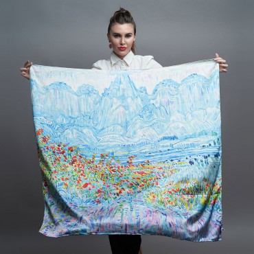 Silk scarf from the Sattar collection based on the “Goychay” painting